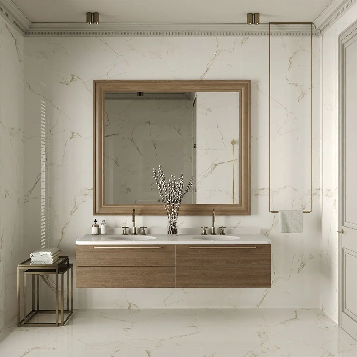 Klinker Carrara Gold Marmor Blank 60x60