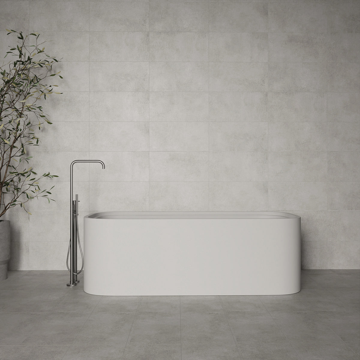 Klinker Concrete Light Grey Mat 30x60