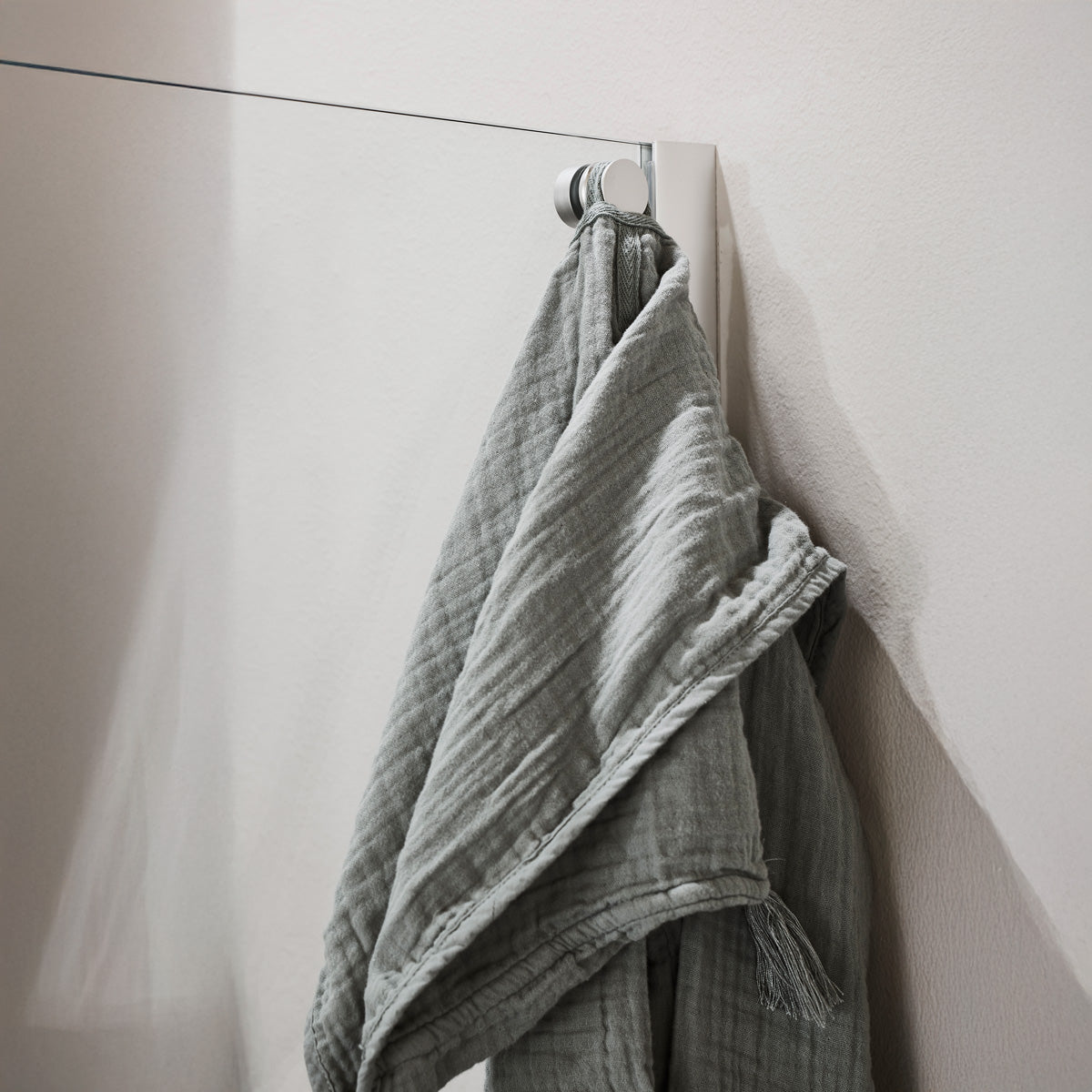 Brusevæg Noro Frost DV 90 Sølv Mat Klart glas