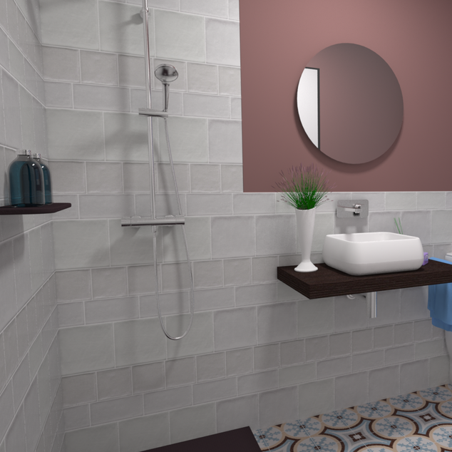 Vægflise Etnia Hvid 20x20