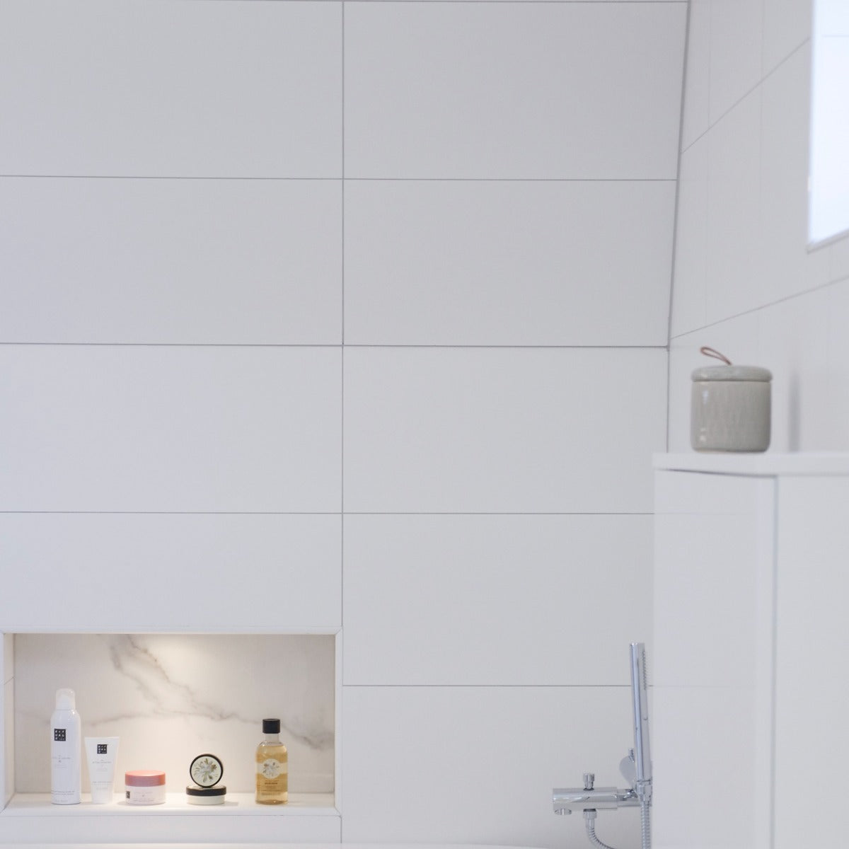 Vægflise Hvid Mat 20x40