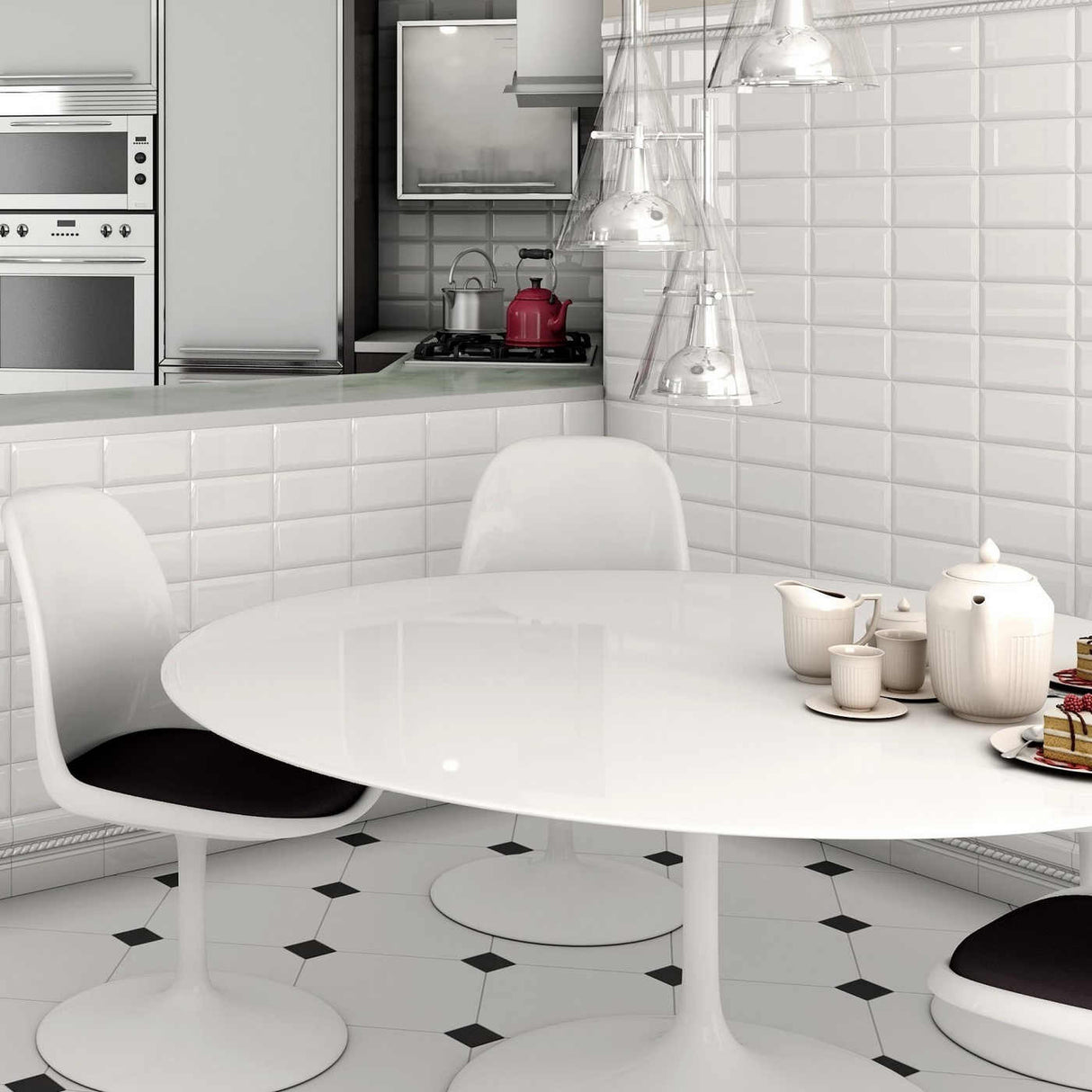 Vægflise Biselado Mugat Blanco 10x20