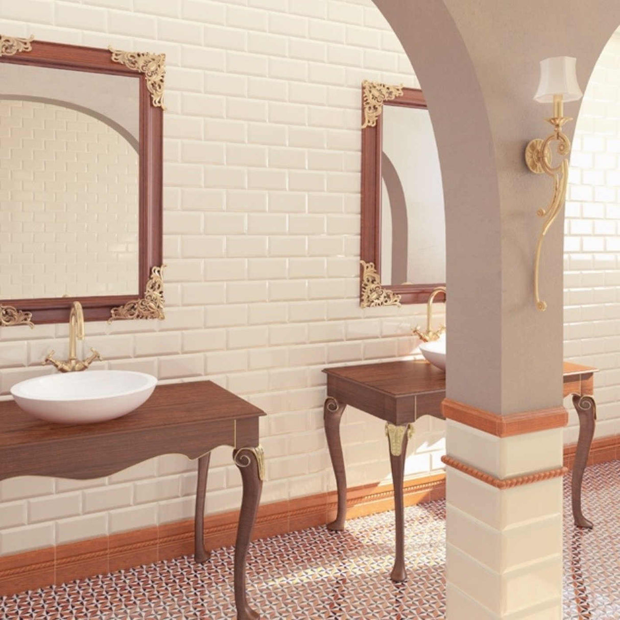 Vægflise Biselado Mugat Vainilla 10x20