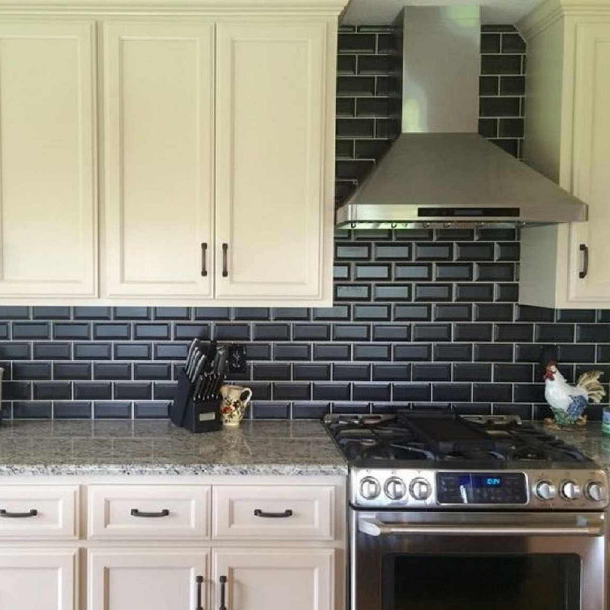 Vægflise Metro Sort mat 7,5x15