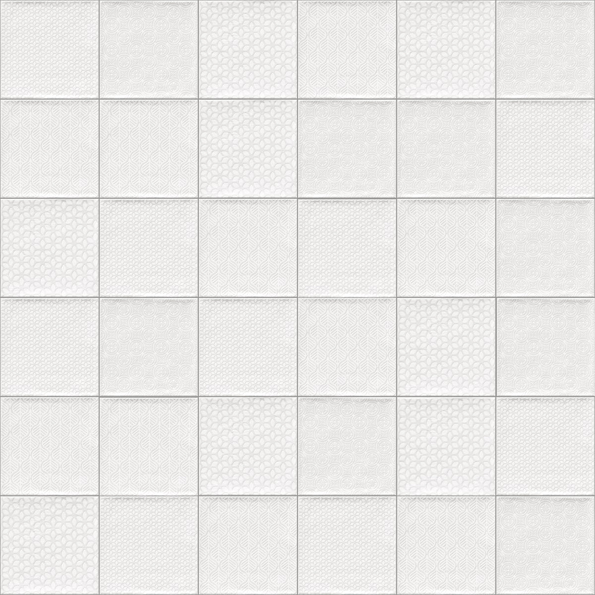 Vægflise Bugis Hvid 20x20