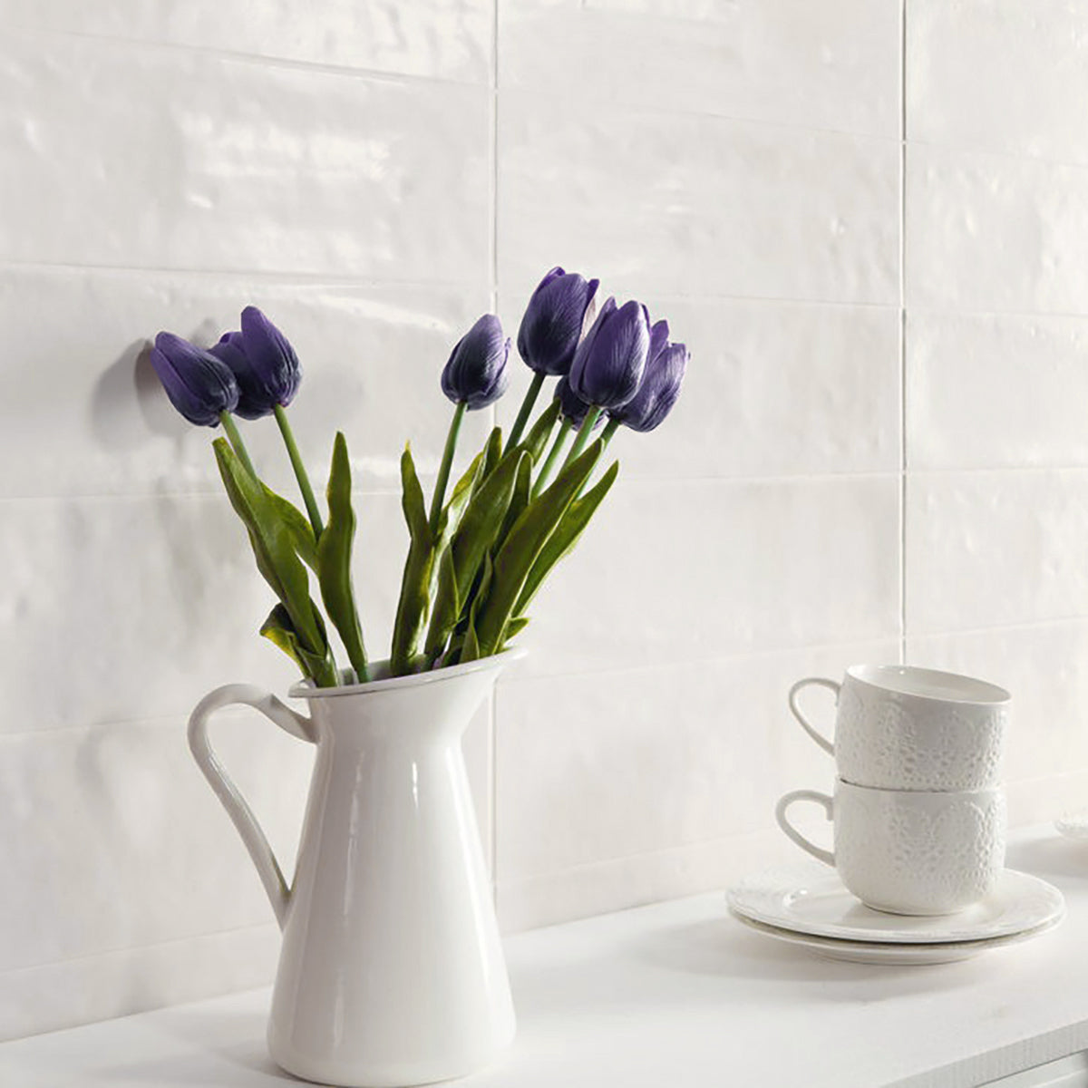 Prøve Kakel Rustico Vit Mat 10x30