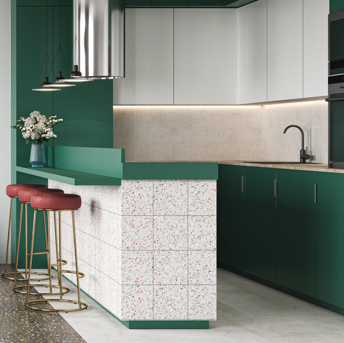 Klinker Terrazzo White Mat 60x60