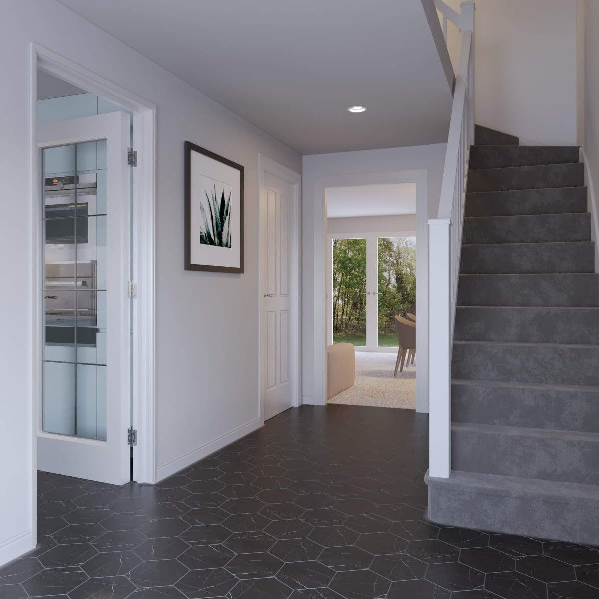 Klinker Hexagon Marquina Marmor 22,5x25,9