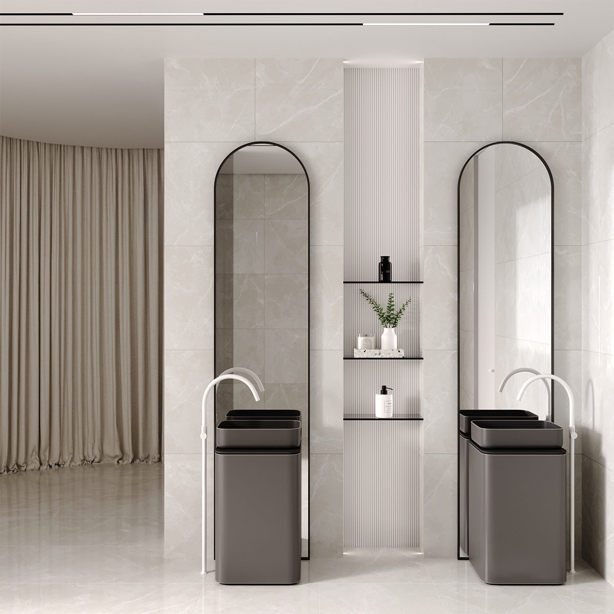 Klinker Pulpis Light Grey Marmor Blank 60x60