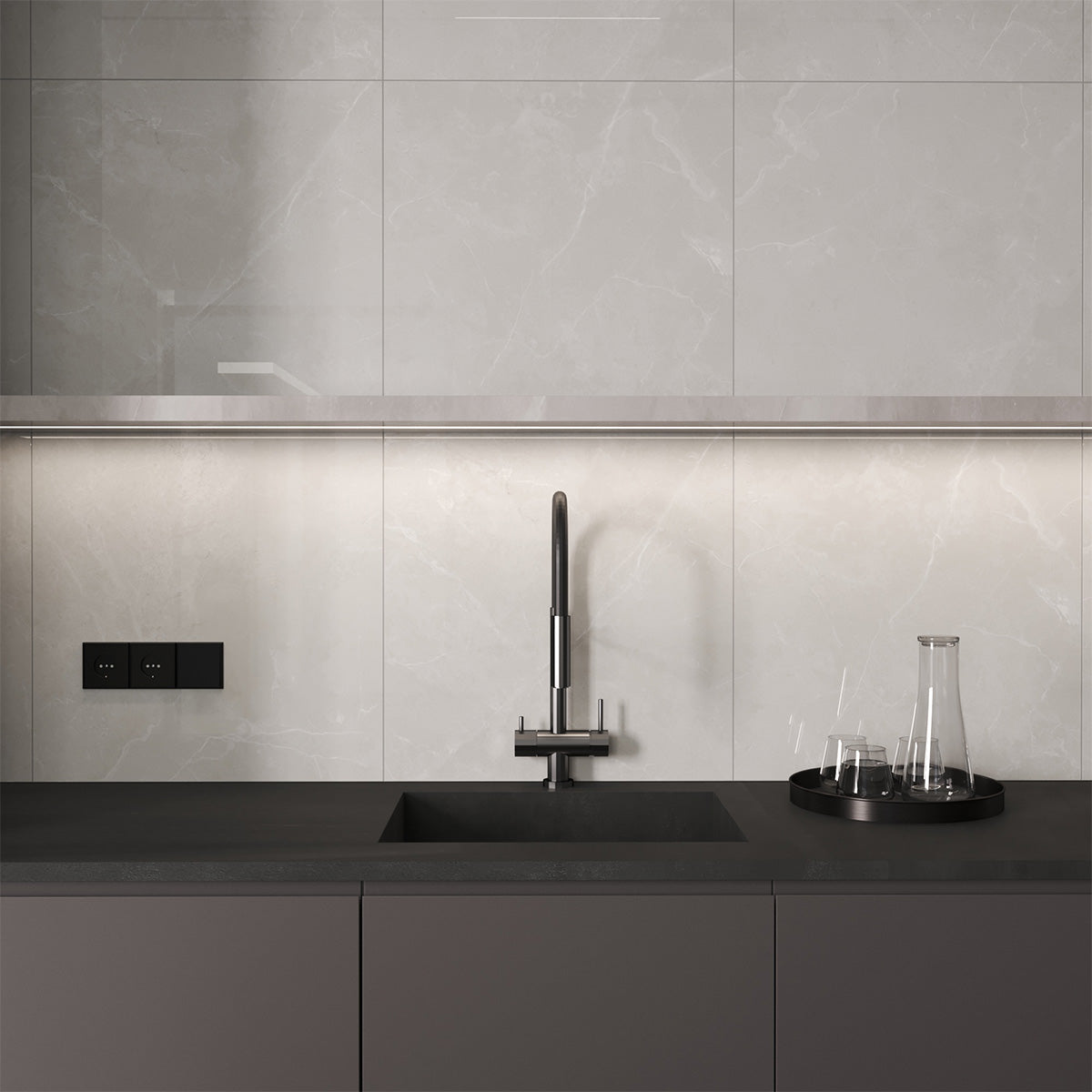 Klinker Pulpis Light Grey Marmor Blank 60x60