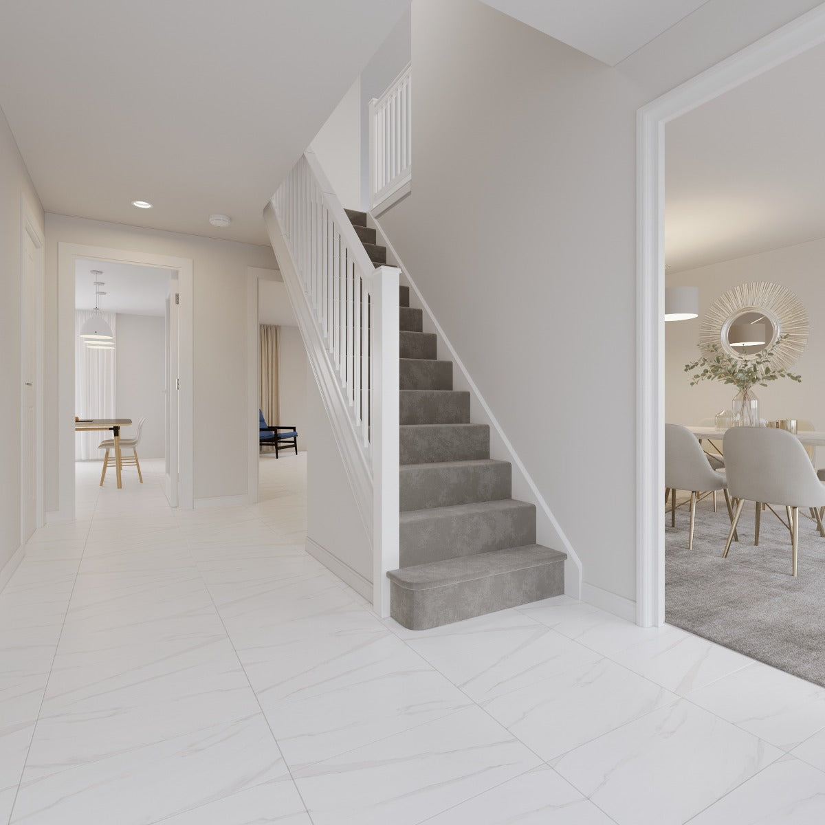 Klinker Statuary Hvid Mat Marmor 30x60