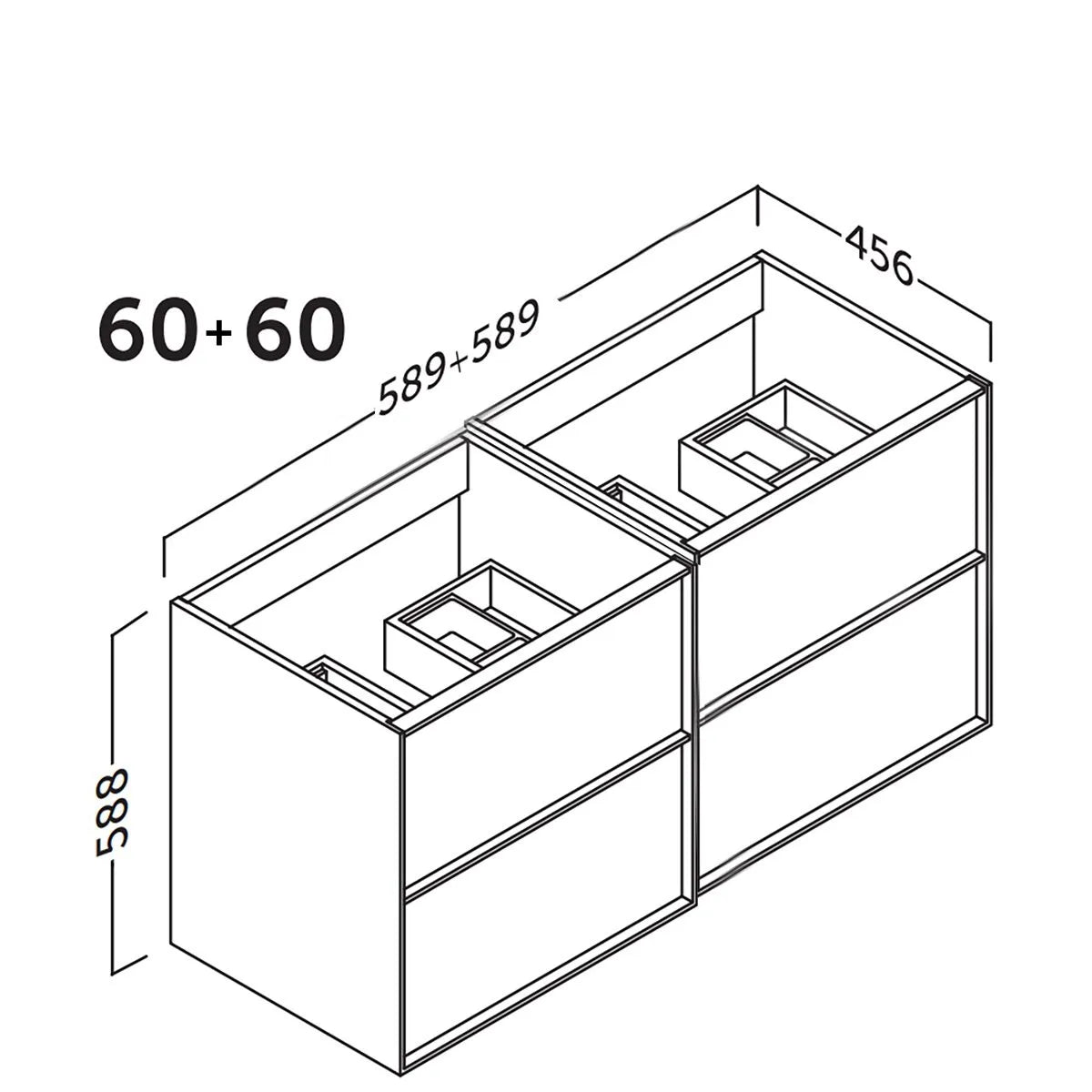 Kommode 120 cm Tenfors Nordlig Valnød 4 skuffer