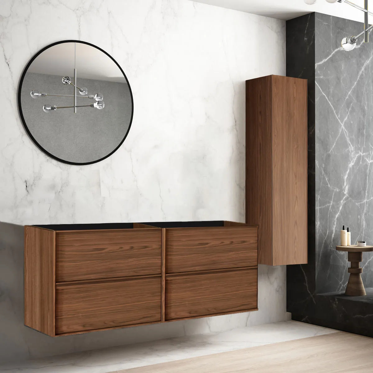 Kommode 120 cm Tenfors Nordlig Valnød 4 skuffer