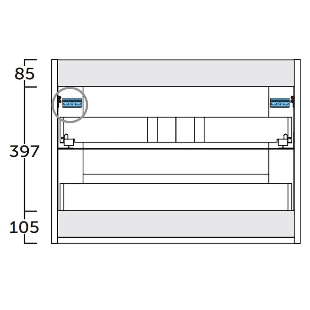 Kommode 60 cm Tenfors Allmoge Marin Blå