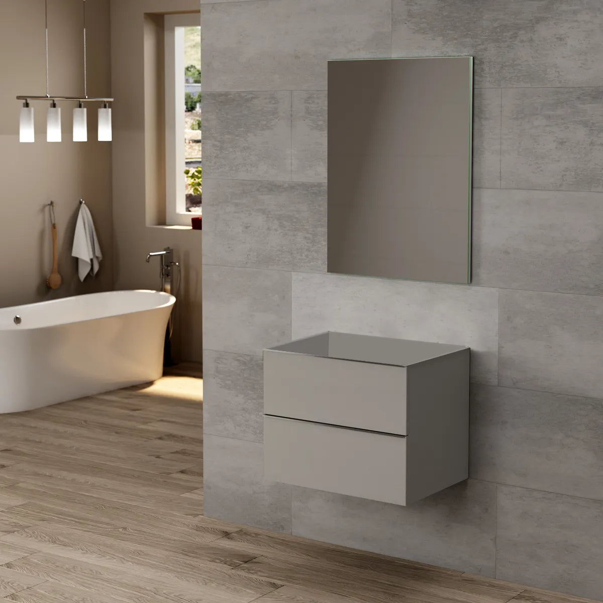 Kommode 60 cm Tenfors Harmoni Grå Mat