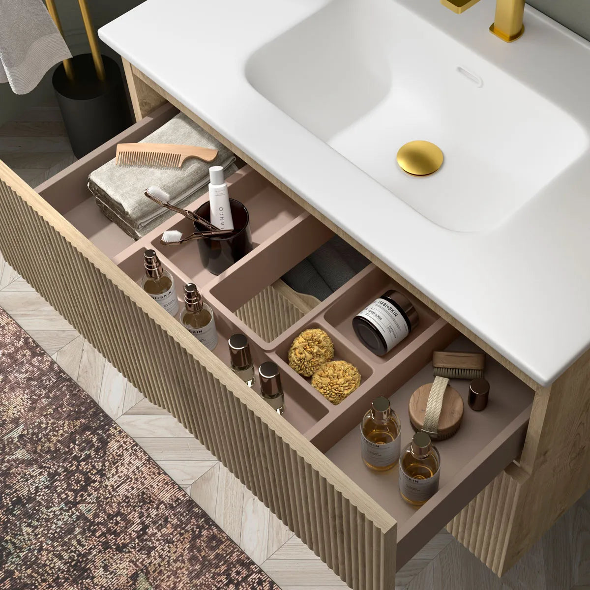 Kommode 80 cm Tenfors Bambu Eg Mat