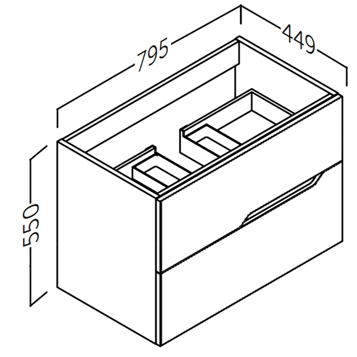Kommode 80 cm Tenfors Bambu Eg Mat