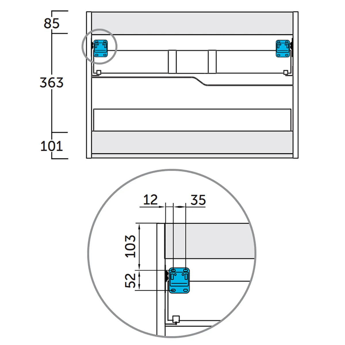 Kommode 80 cm Tenfors Bambu Eg Mat