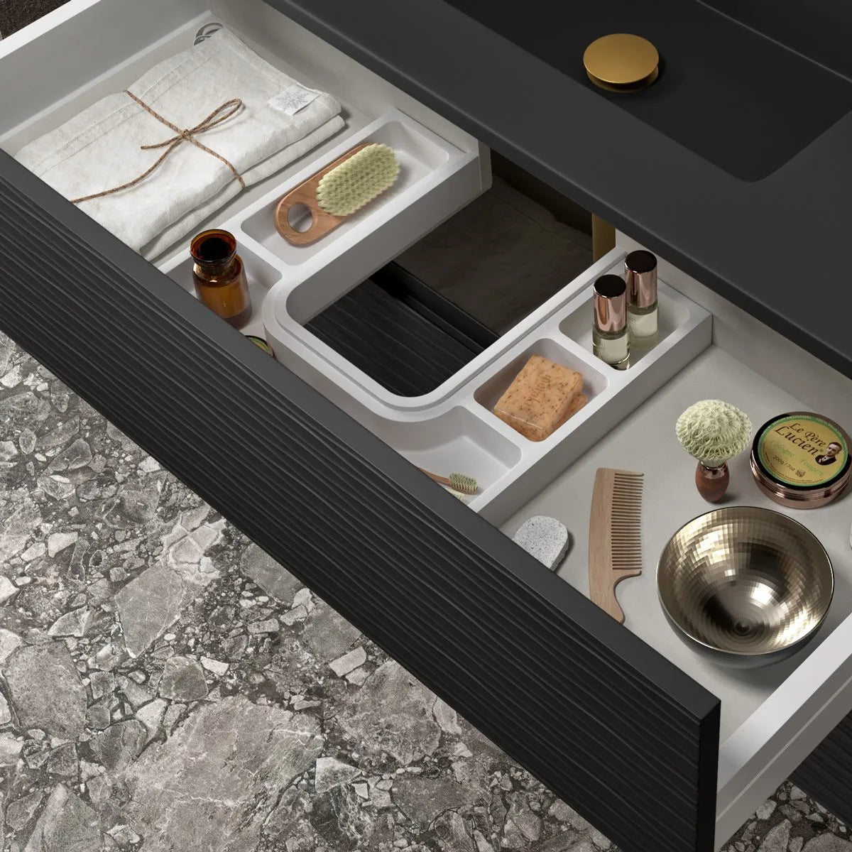 Kommod 80 cm Tenfors Sahara Svart Matt