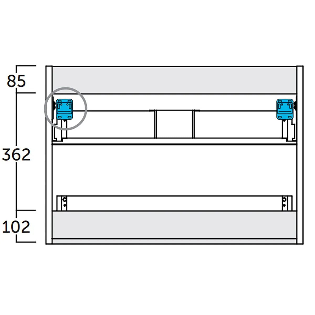 Kommod 80 cm Tenfors Sahara Svart Matt