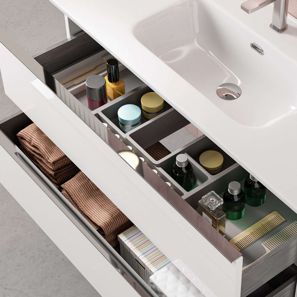 Kommode & Håndvask 60 cm Tenfors Harmoni Grå Mat