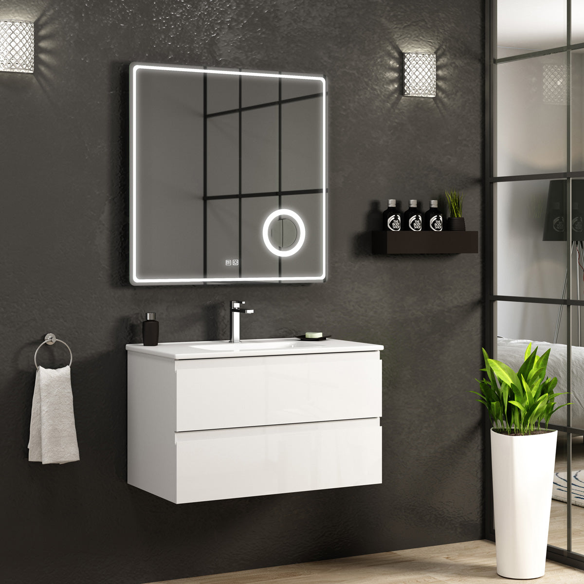 Kommode & Håndvask 80 cm Tenfors Norrvik Hvid Mat