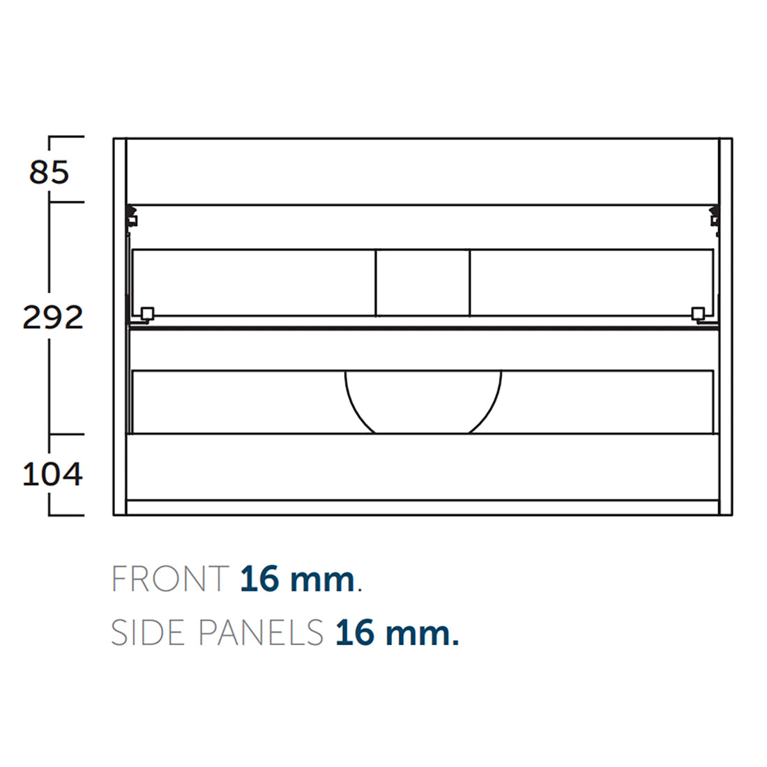 Kommode & Håndvask 80 cm Tenfors Harmoni Sort Mat