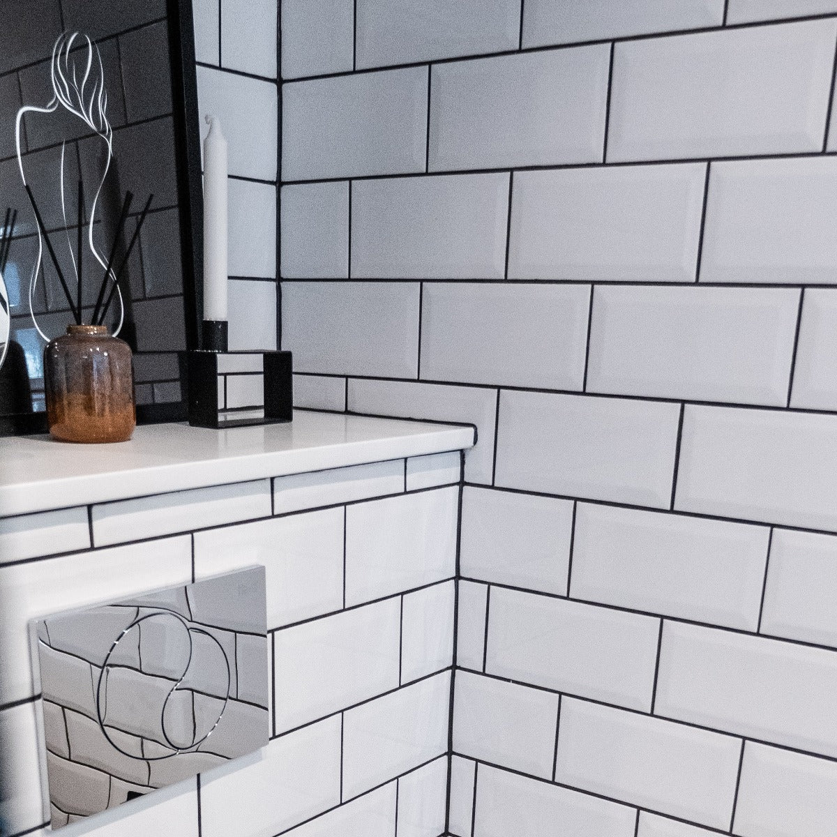 Vægflise Metro Hvid Blank 10x20