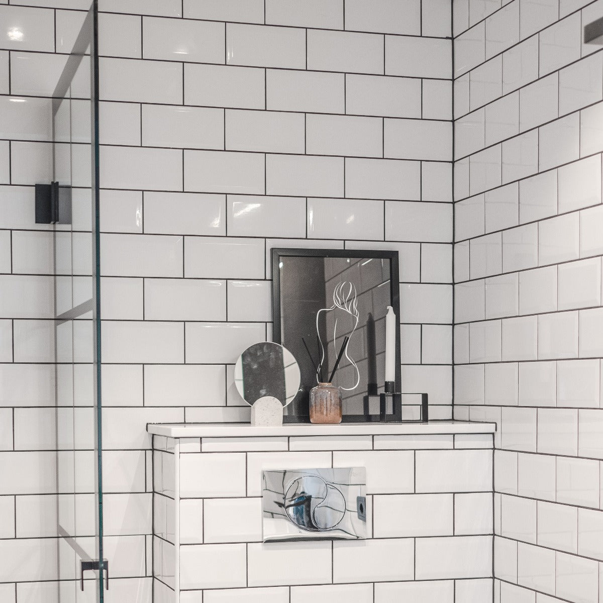 Vægflise Metro Hvid Blank 10x20