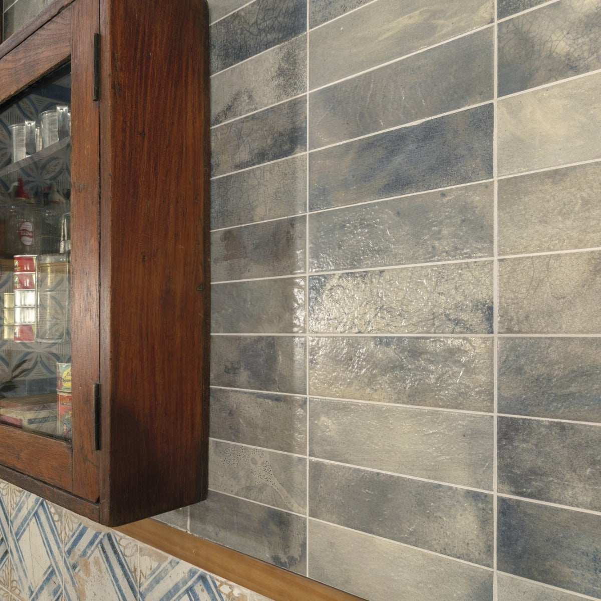 Vægflise FS Raku Blue 20x40