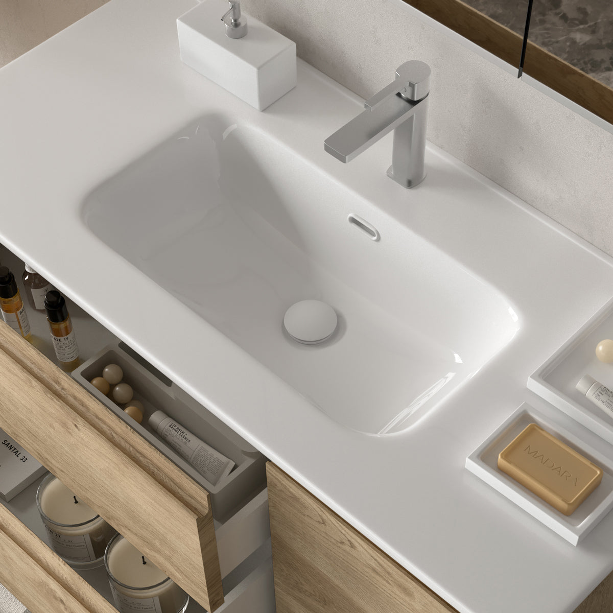 Bundventil Tenfors Pop-Up Hvid Blank