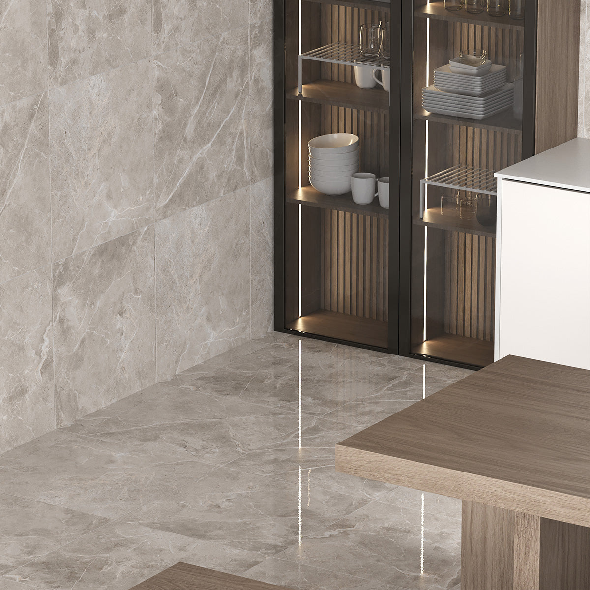 Klinker Pulpis Mid Grey Marmor Blank 60x60