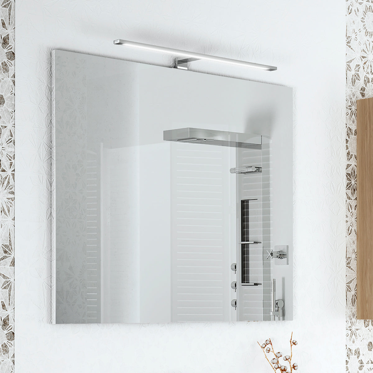 Spejlbelysning 60 cm Krom 4000K Tenfors Esther