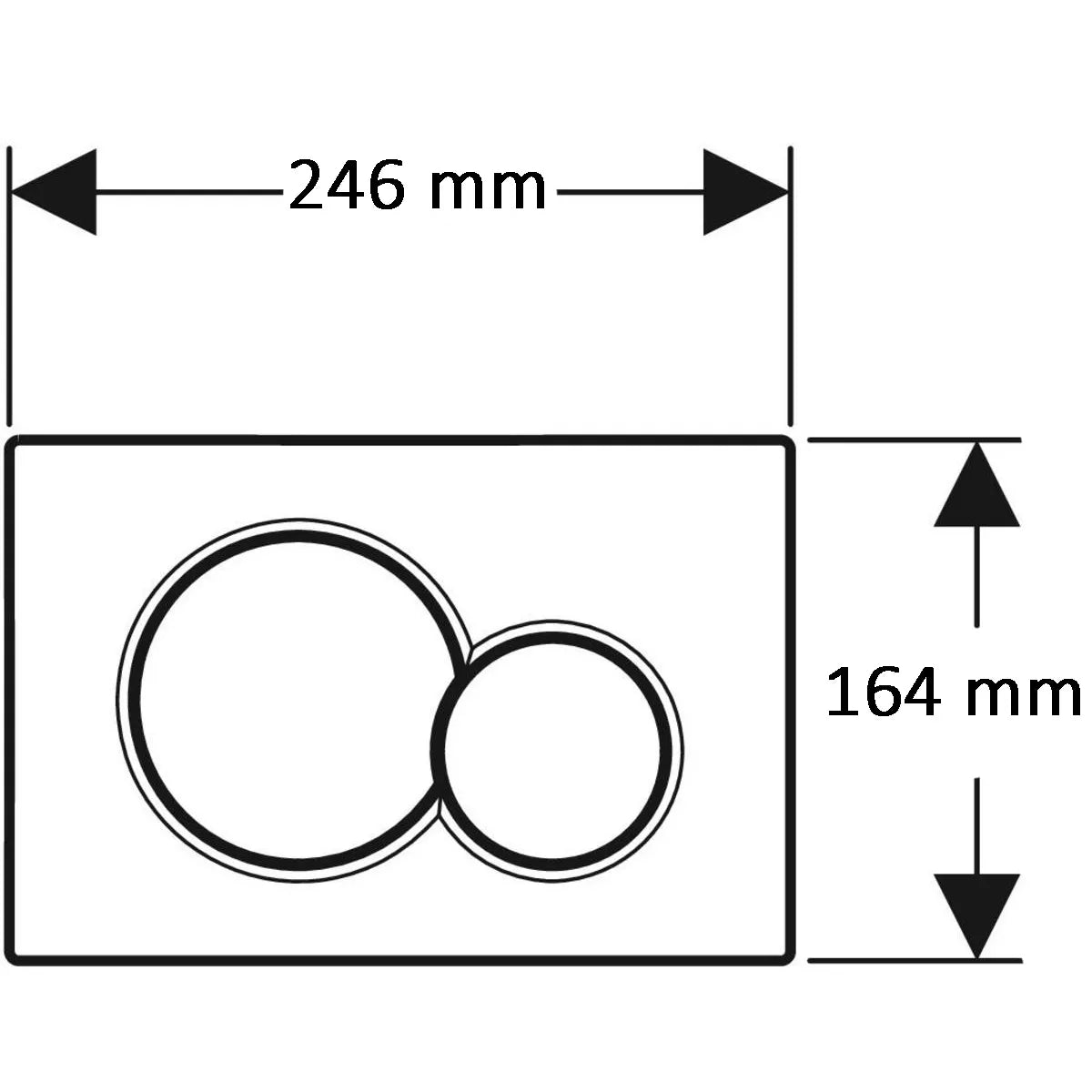 Skylleknap Geberit Sigma 01 Sort