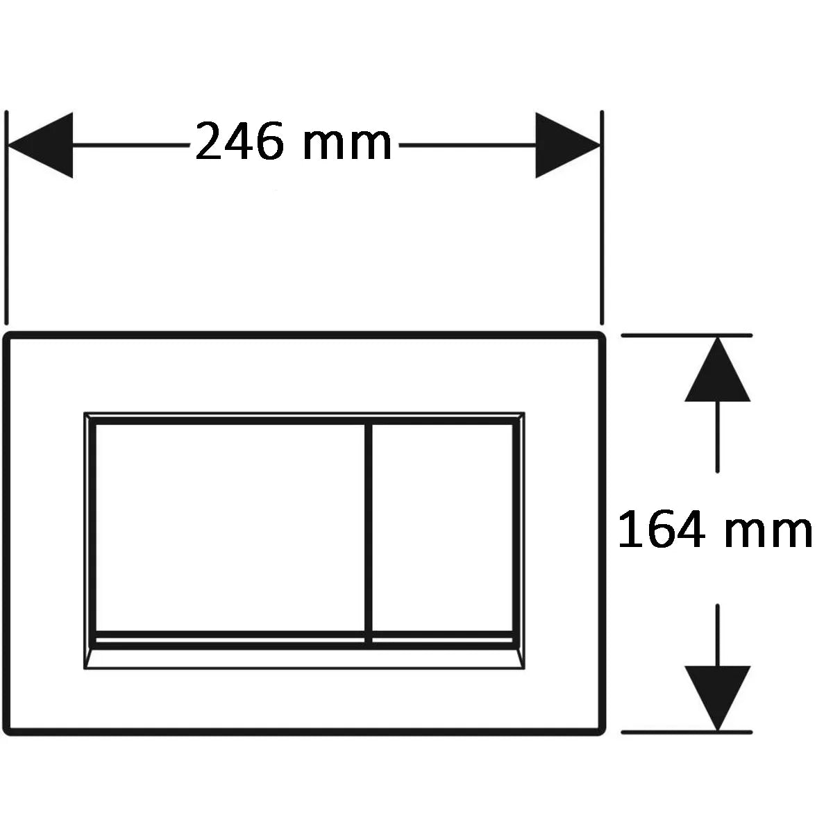 Skylleknap Geberit Sigma 20 Mat Sort