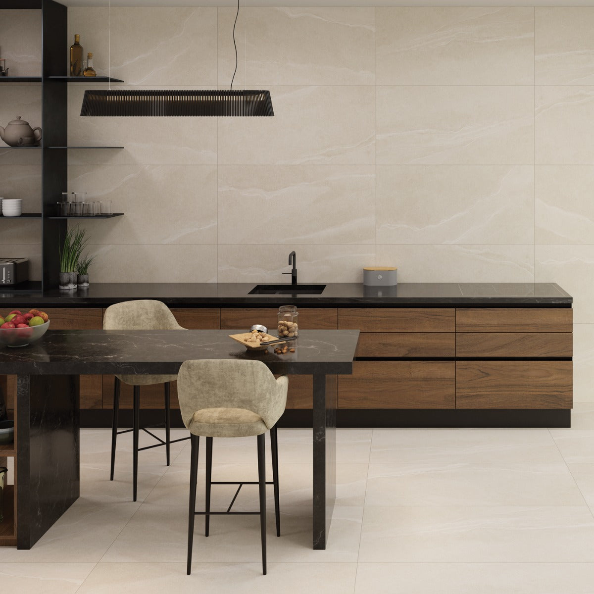 Klinker Austral Ivory Marmor Mat 75x75