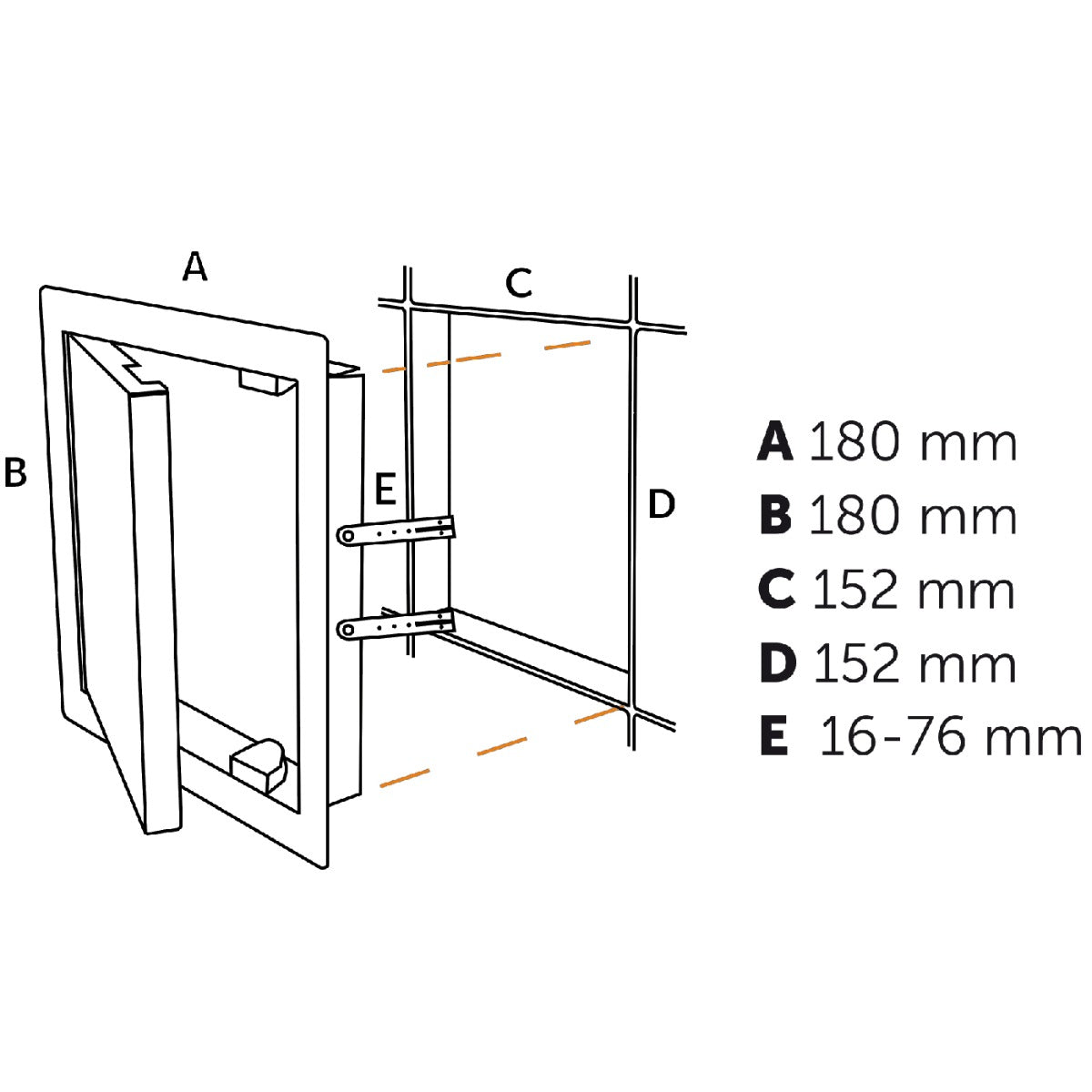 Inspektionslem Push White 15
