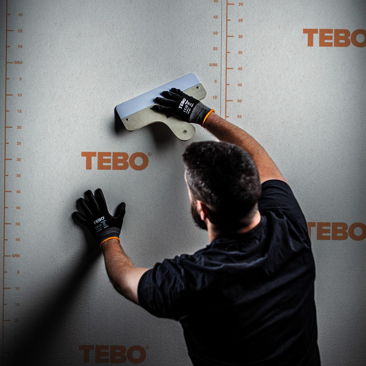 Bredspartel med gummiblade 385 mm