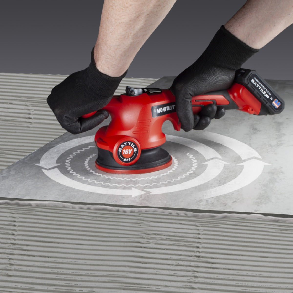 Flisevibrator Montolit Battile Pro 2B