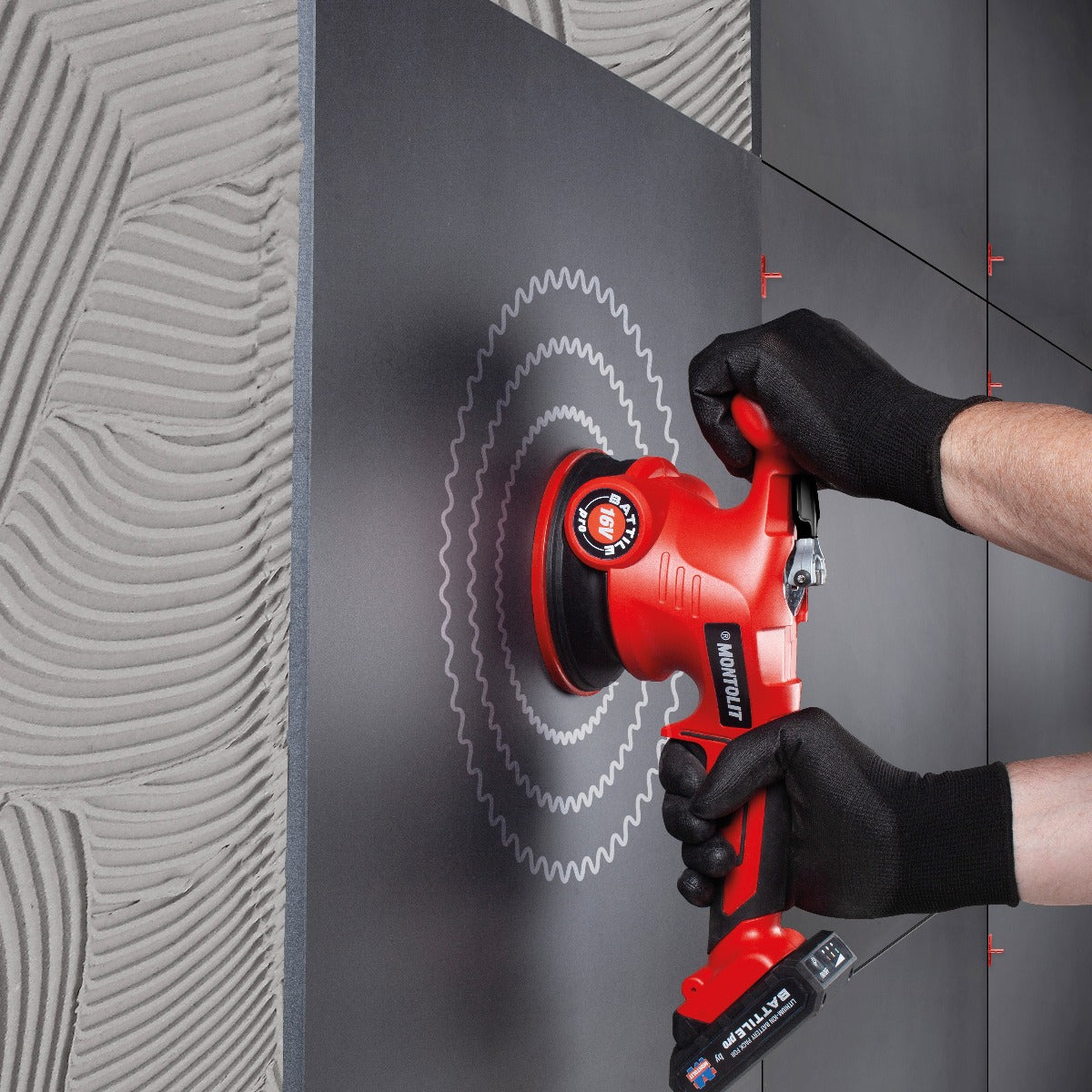 Flisevibrator Montolit Battile Pro 2B