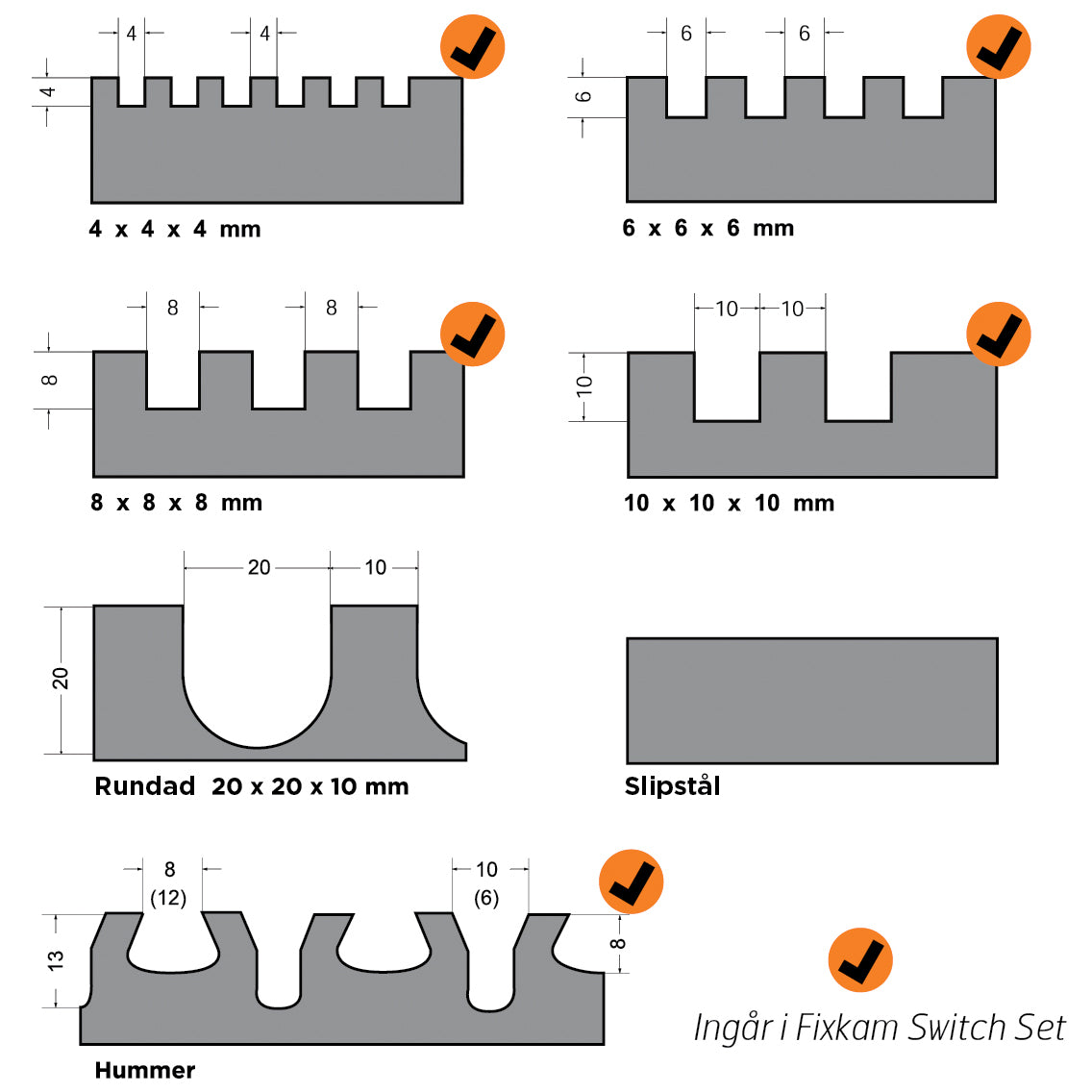 Tandspartel Switch Set 280 mm
