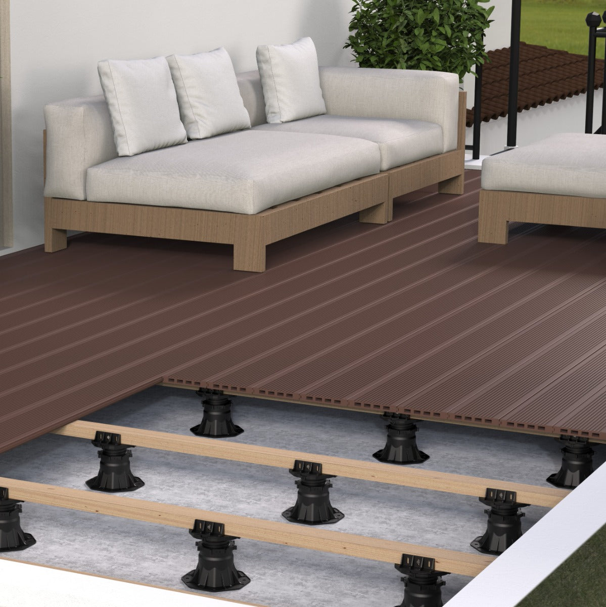 Flise- og terrassefod 38-50mm