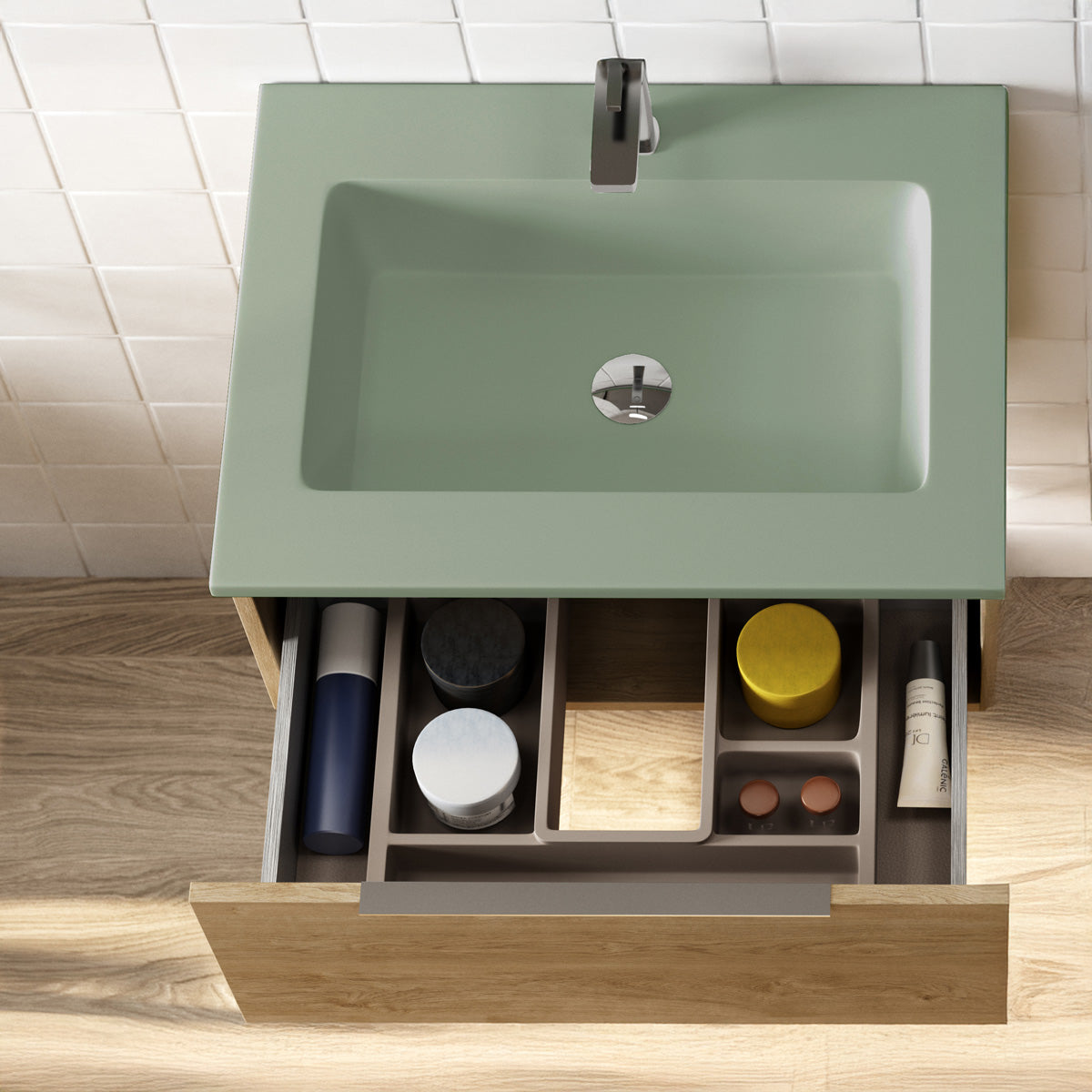 Håndvask Solid Surface Tenfors Alpin 60 cm Salvia