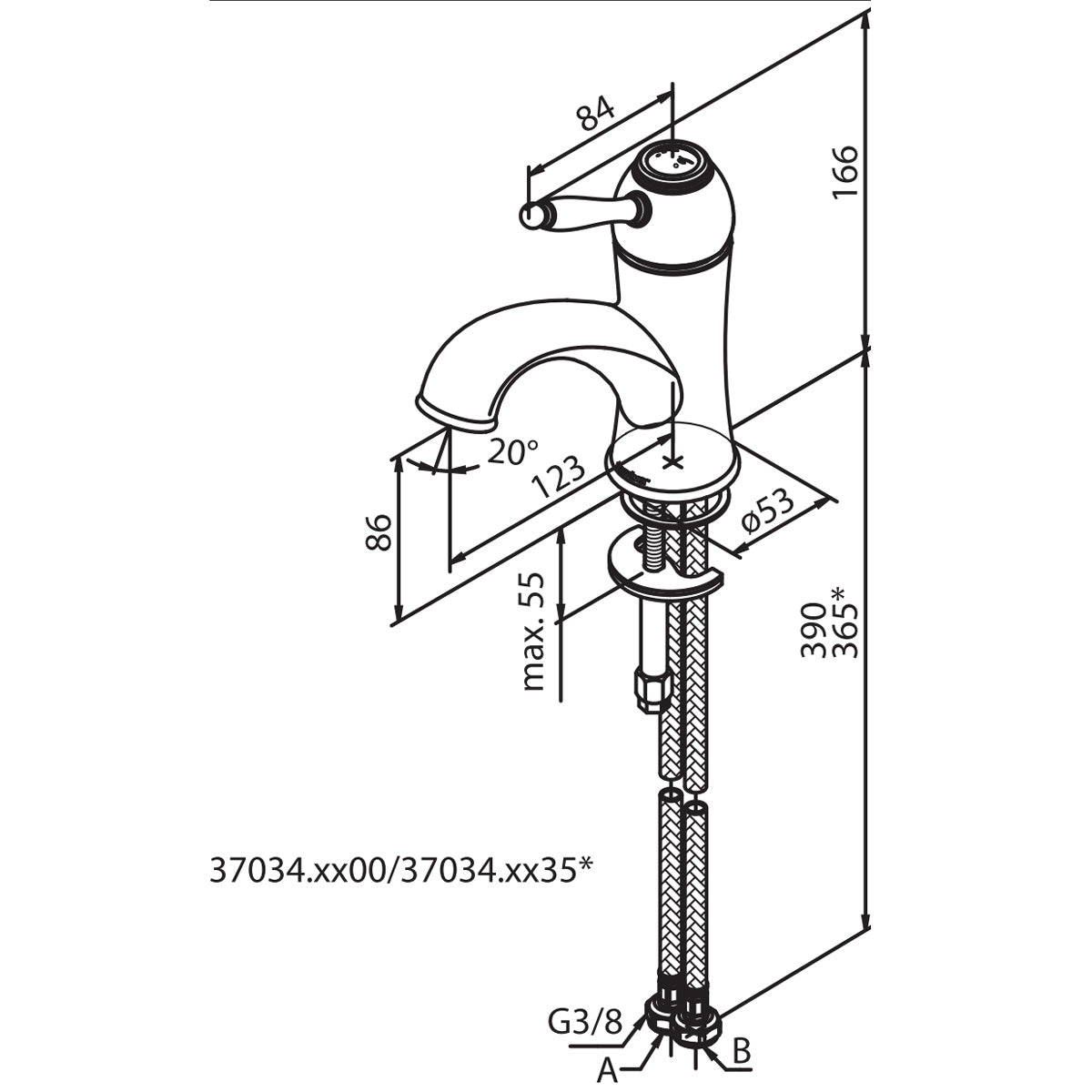 Håndvaskbatteri Damixa Tradition Messing