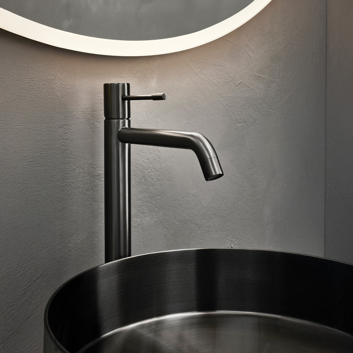 Håndvaskbatteri Hafa Fine Høj Børstet Sort krom