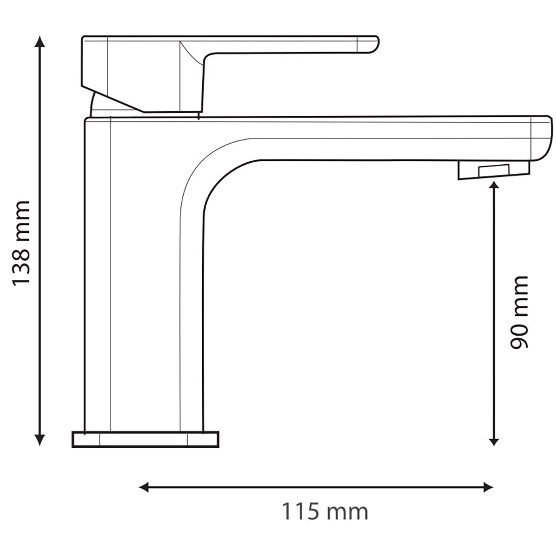 Håndvaskbatteri Hafa Smooth Lav Krom