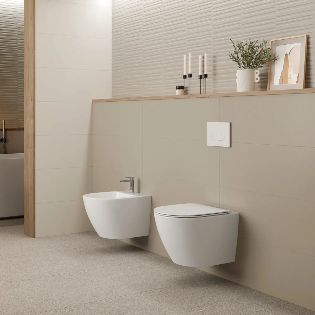 Væghængt Toilet Tenfors Sanitario Plus Hvid Blank