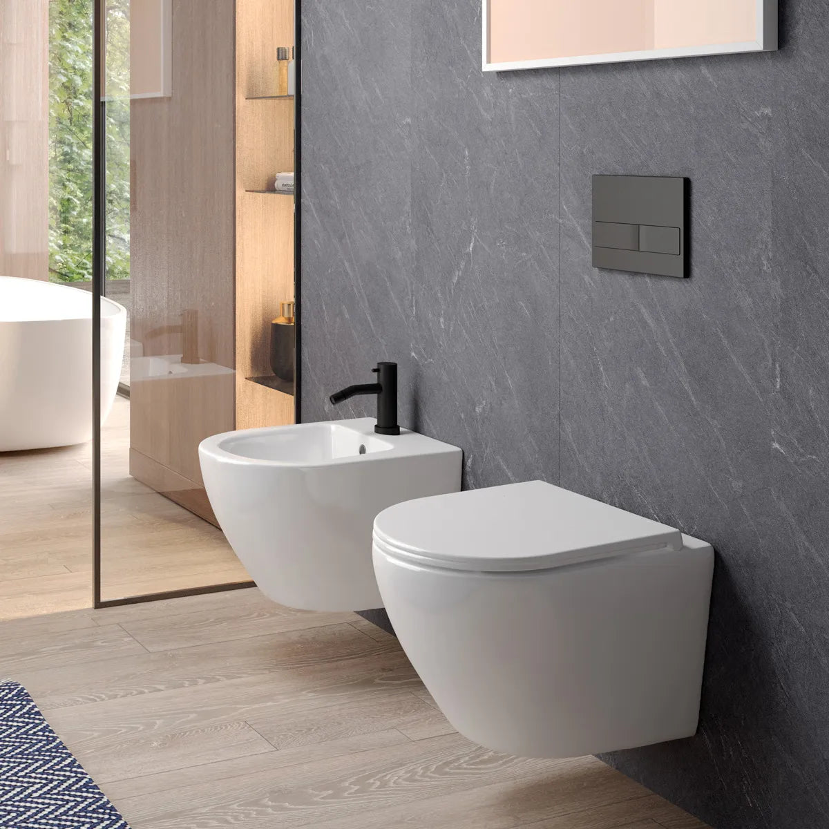 Væghængt Toilet Tenfors Sanitario Plus Hvid Blank