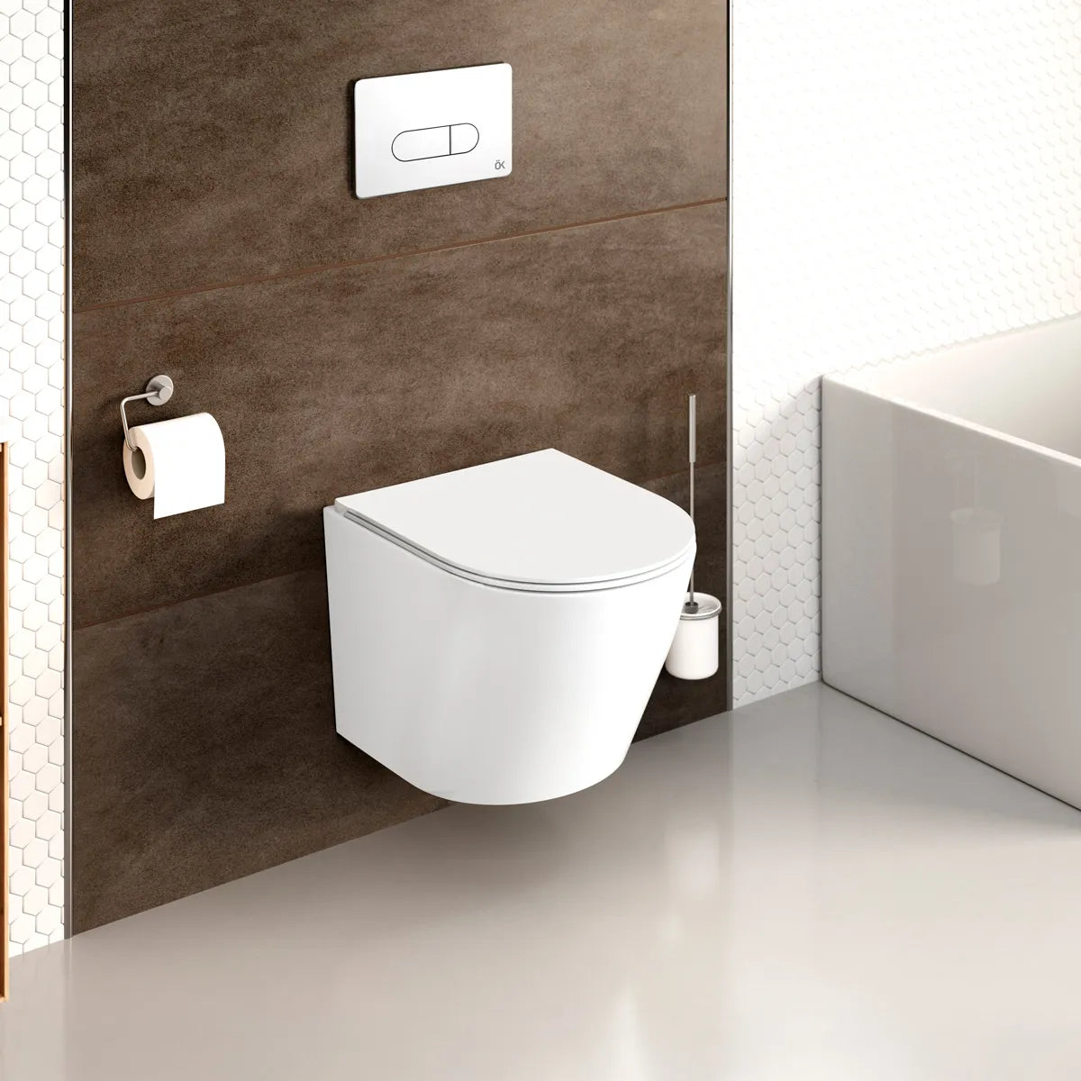 Væghængt Toilet Tenfors Sanitario Plus Hvid Blank