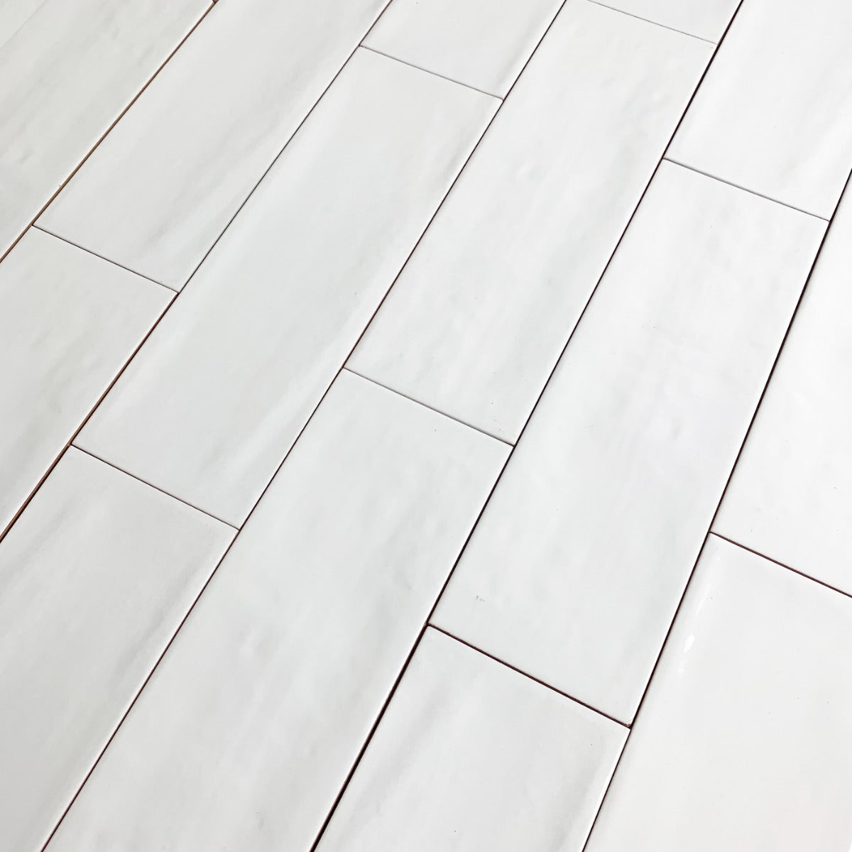 Vægflise Rustico Hvid Blank 10x30